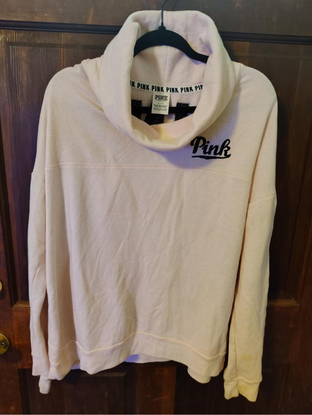 PINK Victoria Secret pink bling hoodie Large